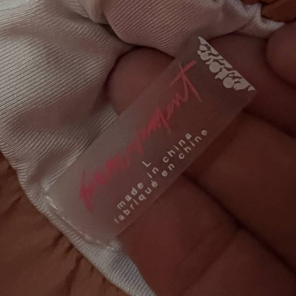 Free People The Way Home Orange Nylon High Waisted Shorts Size L - Picture 6 of 10